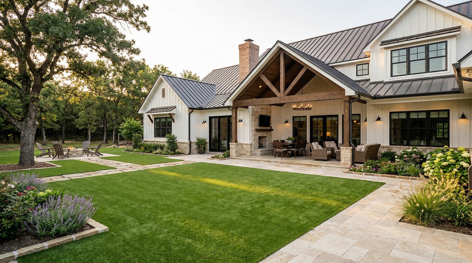 Artificial turf installation in Plano TX backyard by Truhaven Turf