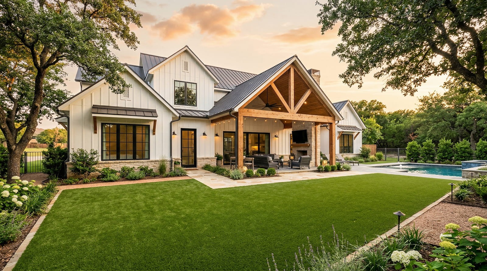 Artificial turf installation in McKinney TX backyard by Truhaven Turf