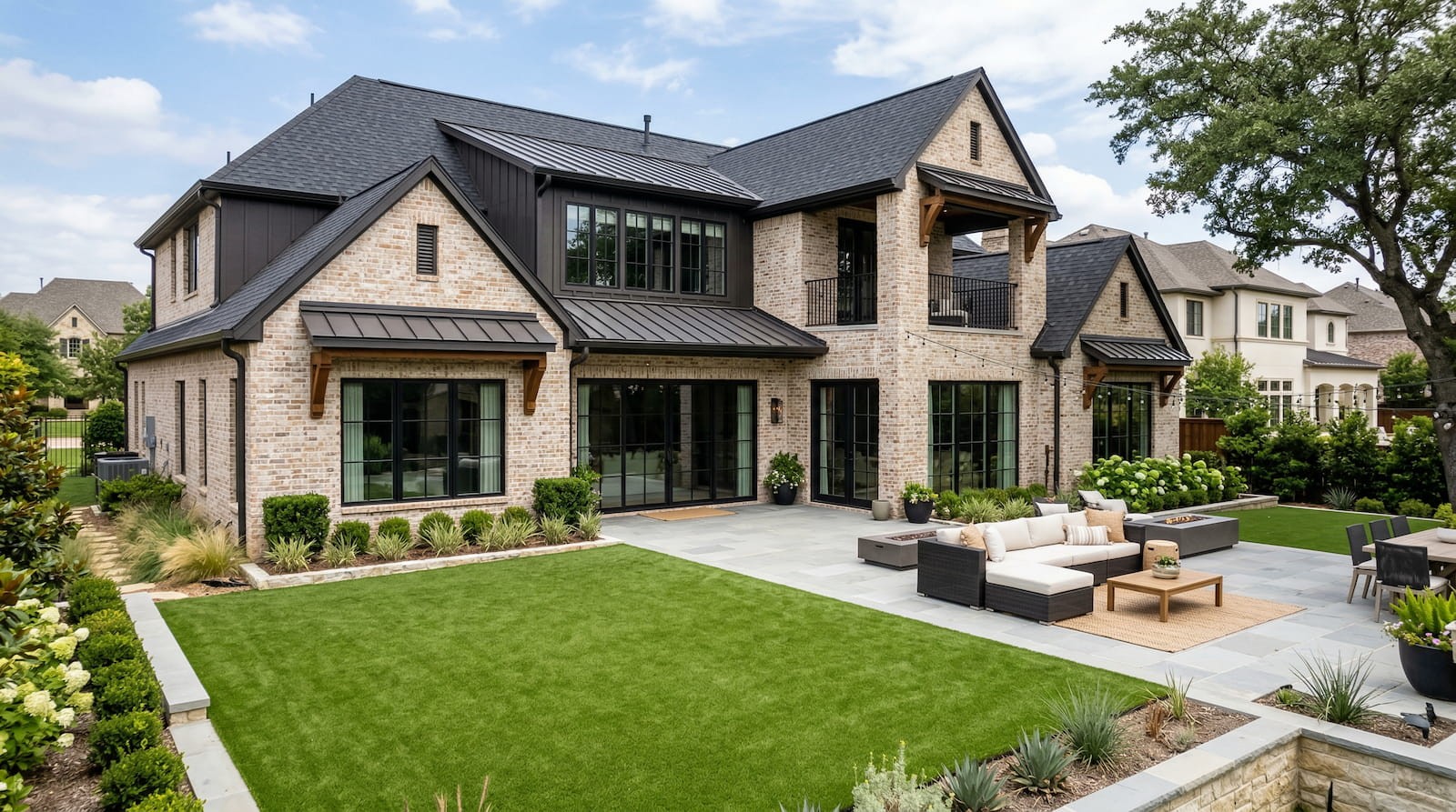 Artificial turf installation in Allen TX backyard by Truhaven Turf