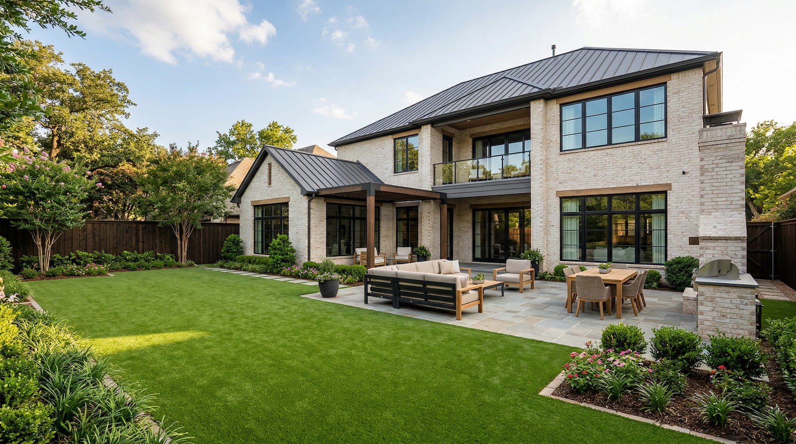 Artificial turf installation in Lucas TX backyard by Truhaven Turf