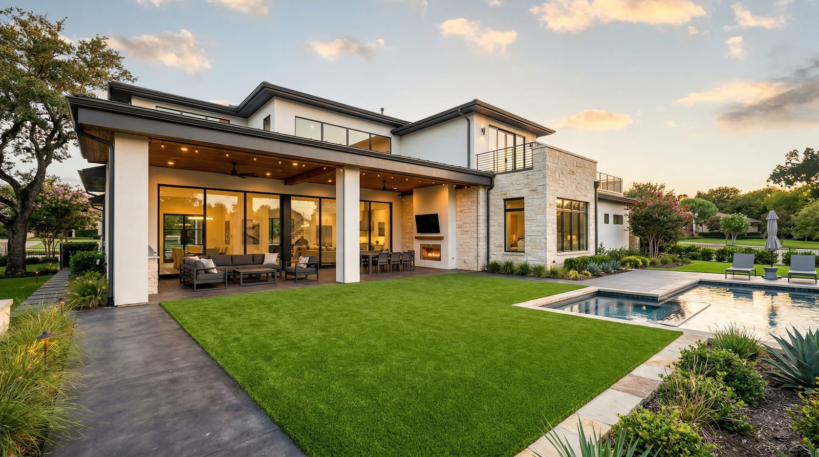 Artificial turf installation in Addison TX by Truhaven Turf